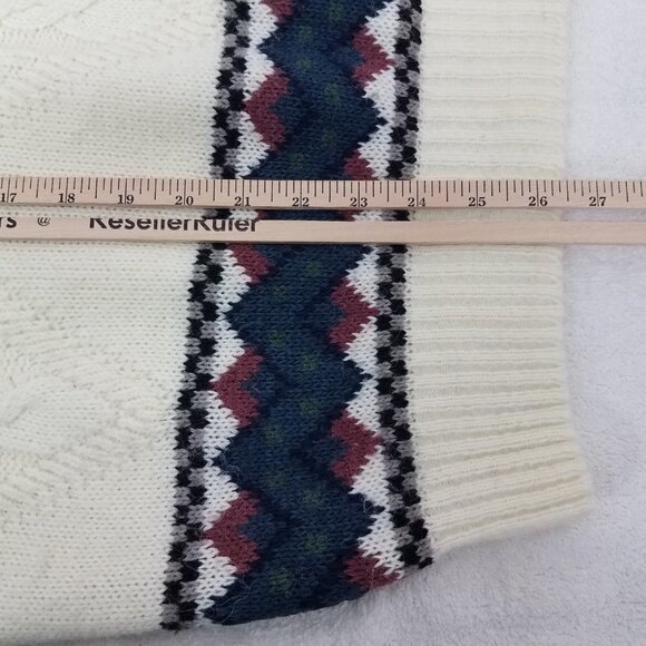 London Fog Men's L Vintage Fair Isle Pullover Knit Sweater - Picture 6 of 8